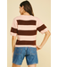 Color Block V-Neck Knit Sweater