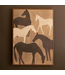 Framed Painting Five Horses 31.5x2x43.5