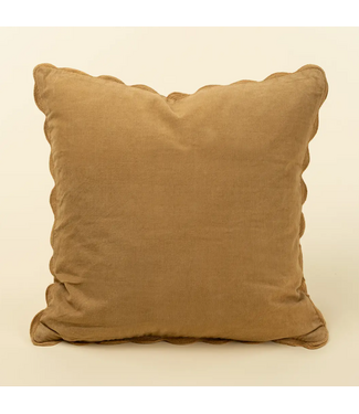 20x20 Corduroy Scallop Pillow, Gold