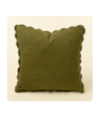 20x20 Corduroy Scallop Pillow Moss