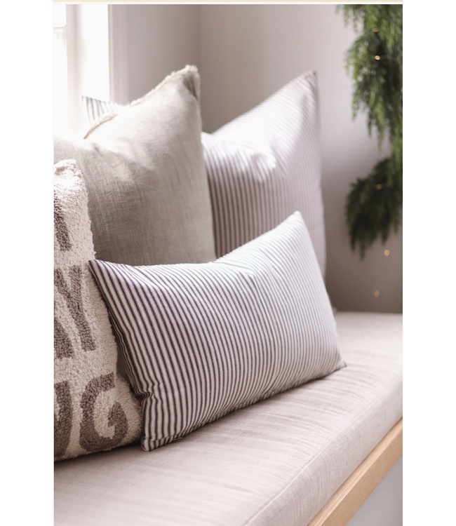 21x12 Black Ticking Pillow