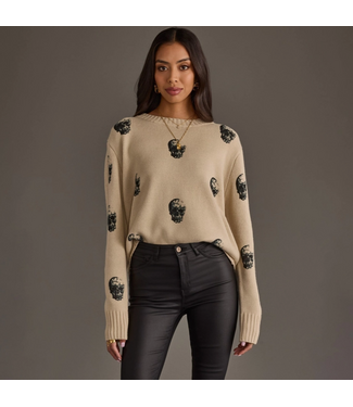 Tan Skull Sweater