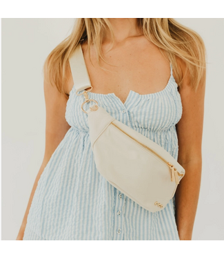 Pretty Simple Nylon Susie Sidekick Bum Bag Cream