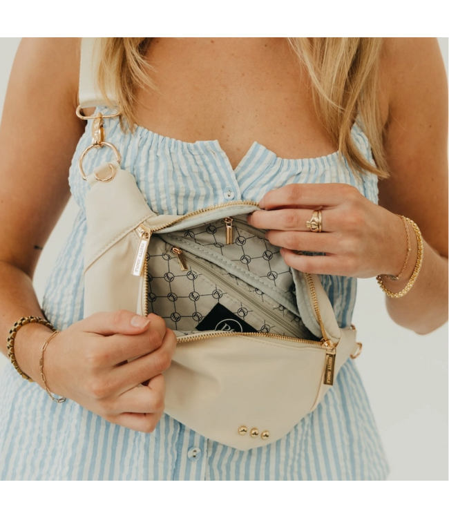 Pretty Simple Nylon Susie Sidekick Bum Bag Cream