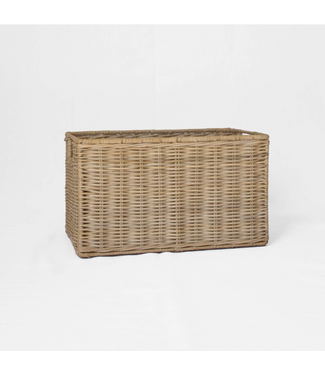 Wicker Rectangle Storage Basket Natural 8'