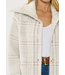 Plaid Button-Up Sweater Jacket