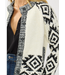 Tribal Pattern Textured Knit Sweater Jacket