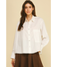 Oversized Front Pocket Shirt White