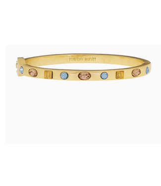 Multi Shape Crystal Bangle Ocean
