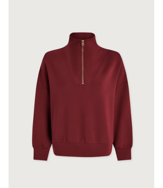 Varley Hawley Half Zip Sweat New Maroon