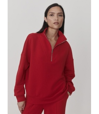 Varley Hawley Half-Zip Sweat Red Marl