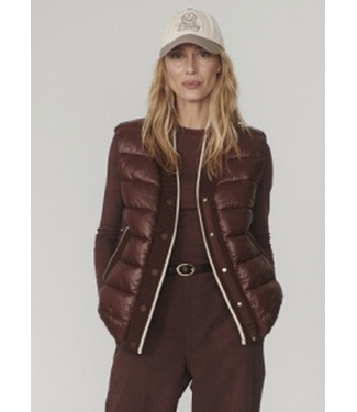 Varley Colwyn Short Boxy Gilet Brown Stone
