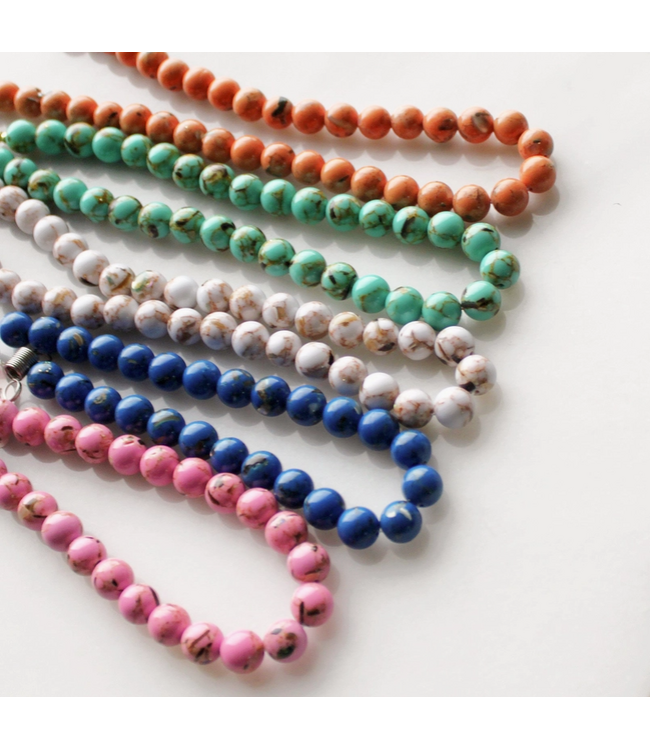 Wren Design Desert Confetti Colorful Beaded Necklace Green