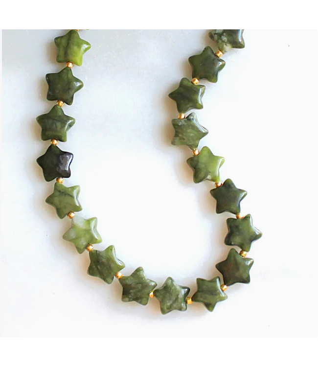 Wren Design Wild Star Jade Beaded Necklace