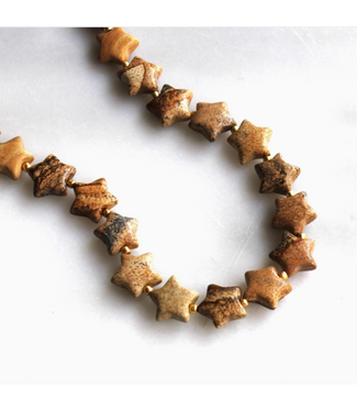 Wren Design Wild Star Jade Beaded Necklace Brown
