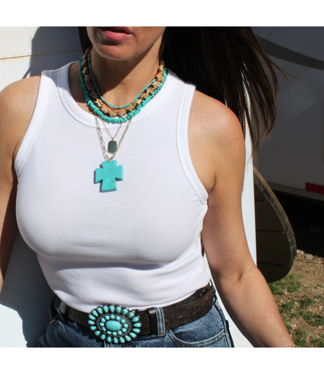 Wren Design Wild Star Jade Beaded Necklace Brown