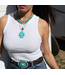 Wren Design Wild Star Jade Beaded Necklace Brown