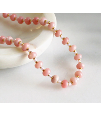 Wren Design Zia Pink Opal Stone Candy Necklace
