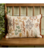 Embroidered Meadow Flowers Lumbar Pillow