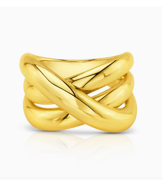 Jen Hansen Demi-Fine Fortitude Ring Gold Size 6