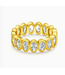 Jen Hansen Demi-Fine Oval CZ Eternity Ring Size 6