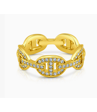 Jen Hansen Demi-Fine Horsebit Bliss Ring, Gold Size 7