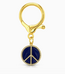 Jen Hansen Demi-Fine Peace Sign Bag Charm, Gold Lapis