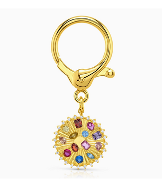 Jen Hansen Demi-Fine Rainbow Pendant Bag Charm, Gold