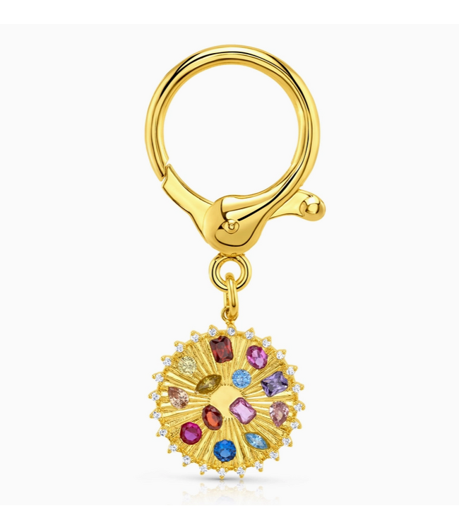 Jen Hansen Demi-Fine Rainbow Pendant Bag Charm, Gold