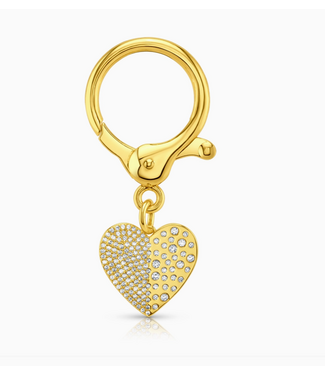 Jen Hansen Demi-Fine Dazzling Heart Bag Charm, Gold