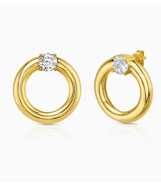 Jen Hansen Demi-Fine Portal Earrings, Gold Br