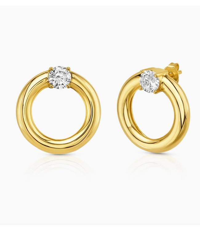 Jen Hansen Demi-Fine Portal Earrings, Gold Br