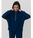Varley Mavis Mock Neck Sweat Sea Blue
