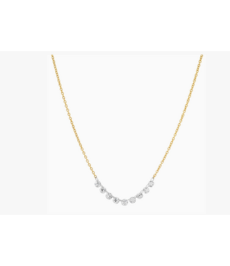 Jen Hansen Fine Nine Diamond Floating Necklace, 14kt Gold