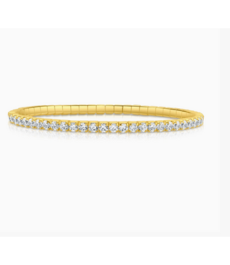 Jen Hansen Demi-Fine CZ Stretch Bracelet Gold
