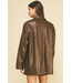 Oversized Faux Leather Jacket Brown