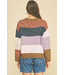 Colorblock Crew Sweater Camel