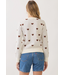Heart Pattern Knit Sweater Brown