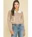 Lovely Collared Cardigan with Patch Pockets Taupe