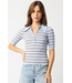 Ina Stripe Top Blue/Caramel