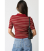 Ina Stripe Top Burgundy/Khaki