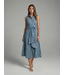 Mod Bloom Tie-Waist Midi Dress