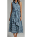 Mod Bloom Tie-Waist Midi Dress