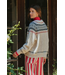 Fair Isle Nordic Toggle Knit Cardigan Ivory