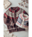 Fair Isle Nordic Toggle Knit Cardigan Brown