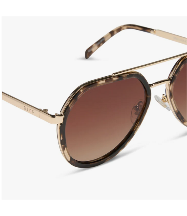 Diff Eyewear Joey Espresso Tort & Gold Sunglasses