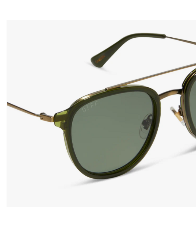 Diff Eyewear Camden Sunglasses Polarized Dark Olive G15