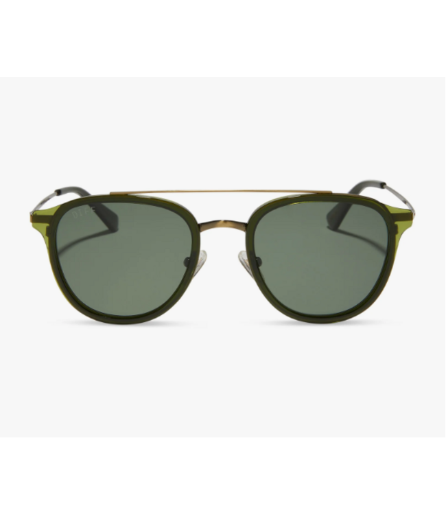 Diff Eyewear Camden Sunglasses Polarized Dark Olive G15