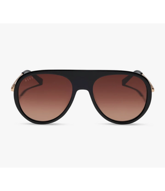 Diff Eyewear Cleo Black Brown Gradient Sunglasses