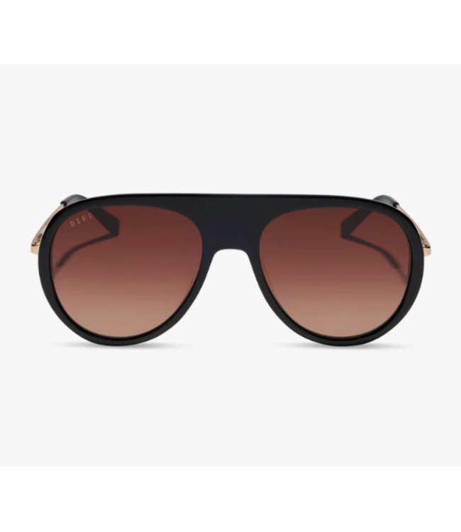 Diff Eyewear Cleo Black Brown Gradient Sunglasses